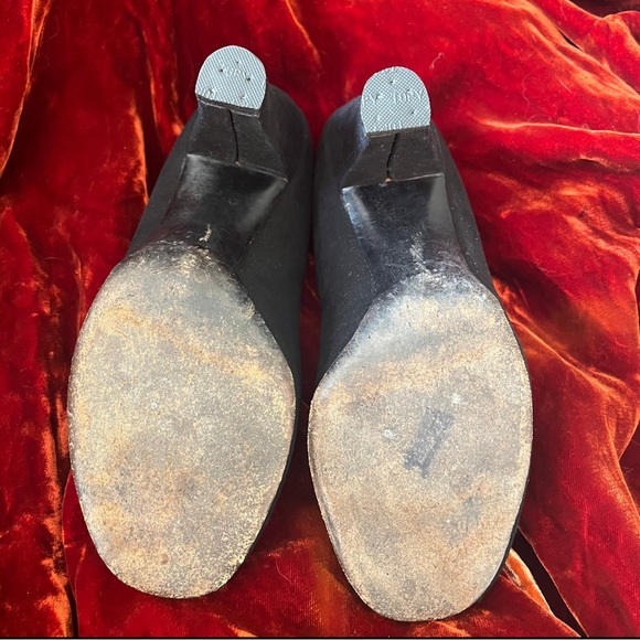 Vintage 1940’s Black Suede Pumps, 6.5/7 - Picture 5 of 6